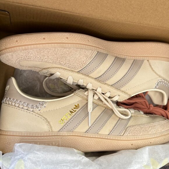 Women's Adidas Handball Spezial Cream White & Beige Size 8.5 EUC - Picture 3 of 6